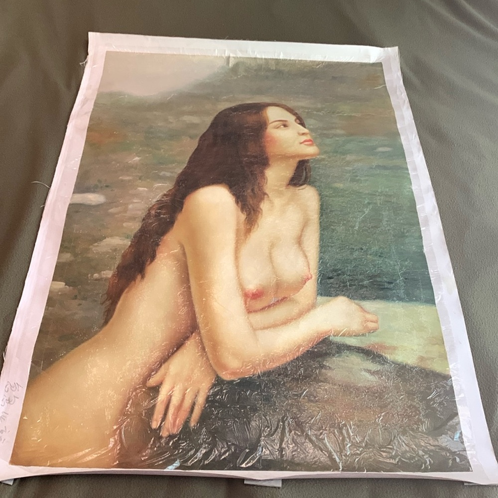Amazing nude original oil painting.  Approximately 24 1/2” x 36 1/2”.